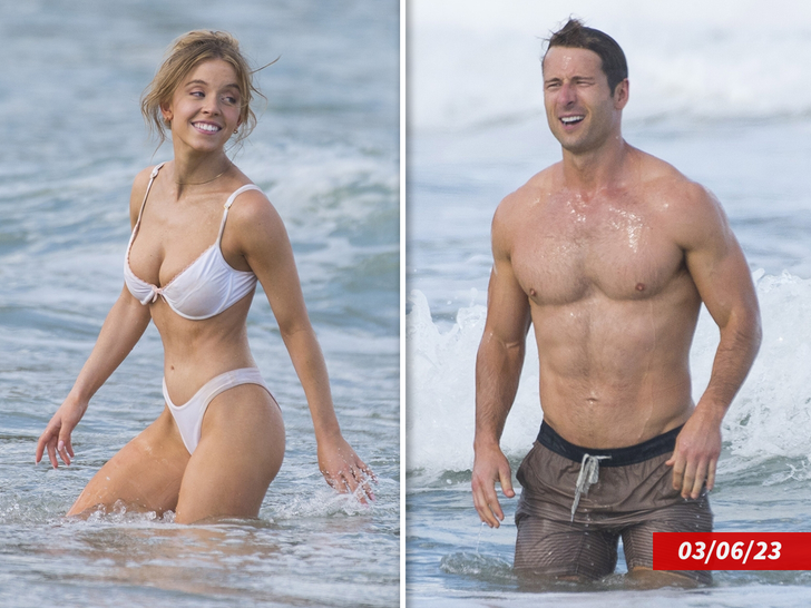 Sydney Sweeney and Glen Powell Show Off Beach Bods Down Undah
