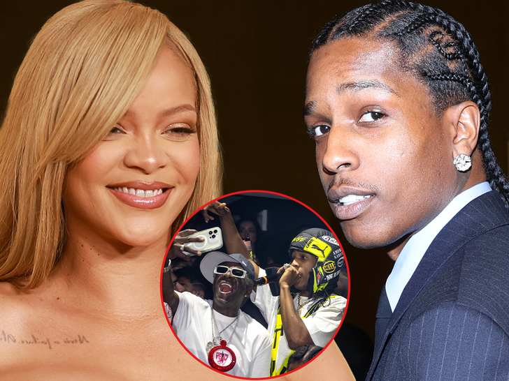 rihanna A$AP Rocky f1 event