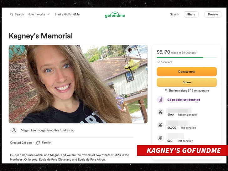 Kagney Linn Karter's GoFundMe page