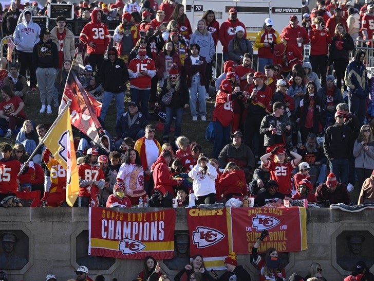 Chiefs Fans Gather For Super Bowl LVIII Parade