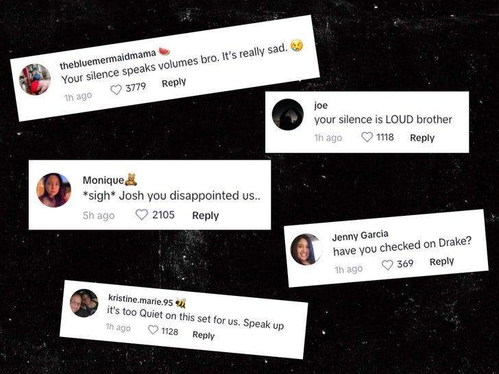 Josh Peck Tik Tok Comments_