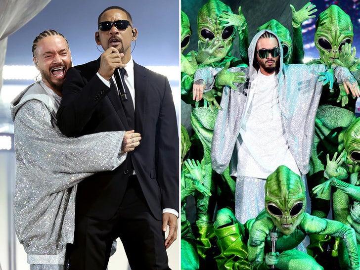 J Balvin & Will Smith Surprise Coachella With 'Men In Black' Performance