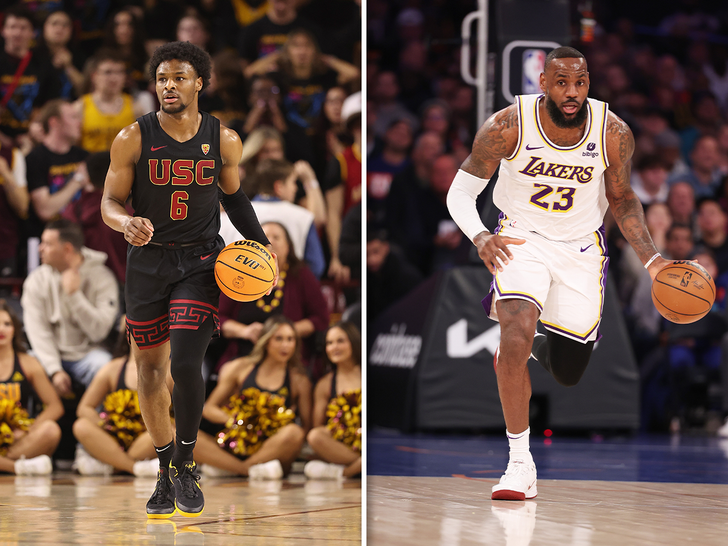 LEBRON JAMES AND BRONNY JAMES