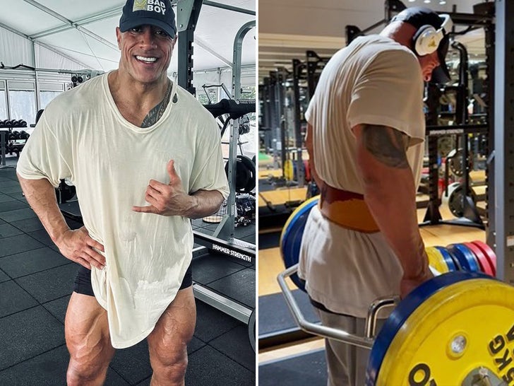 Dwayne 'The Rock' Johnson's Workout Shots