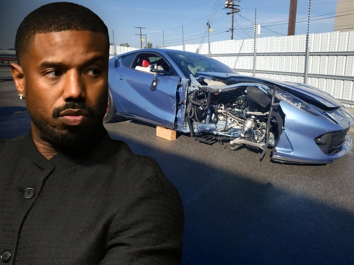 Micheal B. Jordan's Crashed Ferrari Up For Auction
