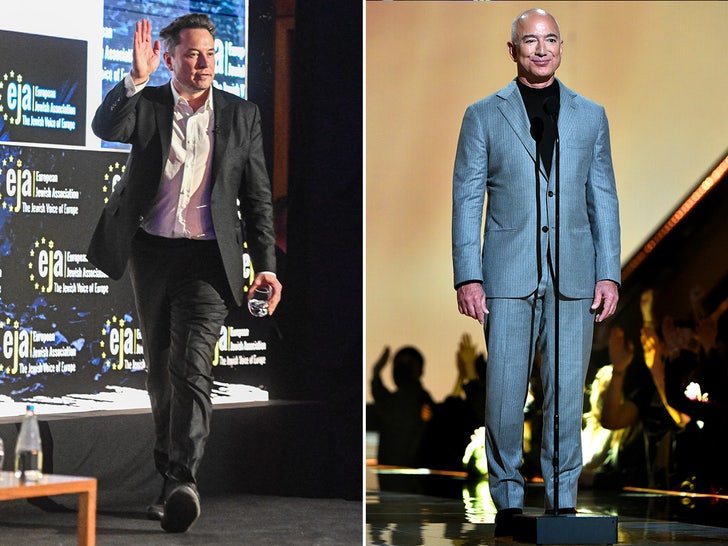 elon musk jeff bezos side by side