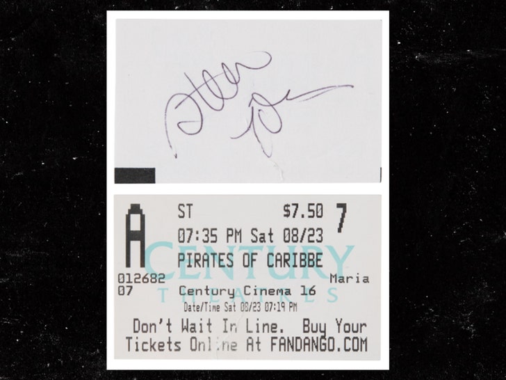 steve jobs signed movie ticket rrauction