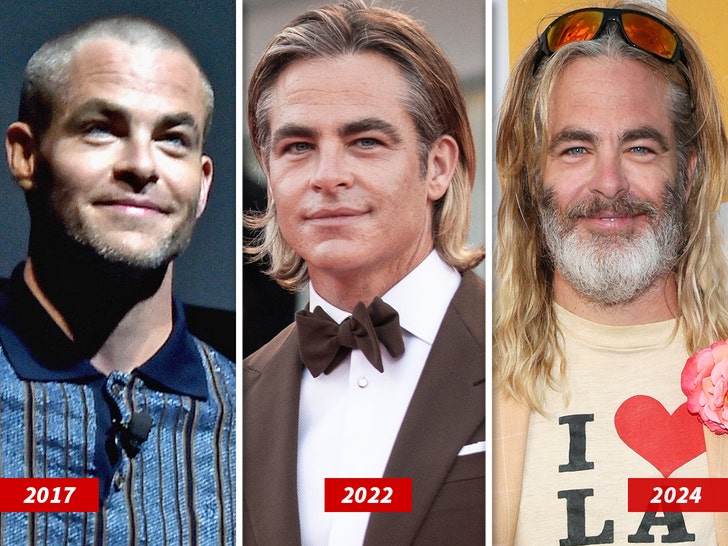 Chris Pine hair transformation
