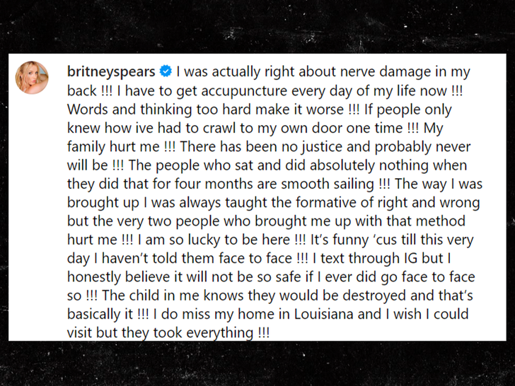 Britney Spears instagram caption
