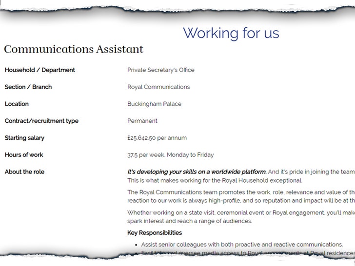 0321 Buckingham Palace job posting