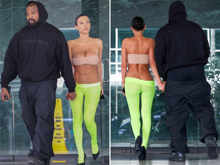 Kanye West And Bianca Censori Take Meetings In Beverly Hills Before Hitting The Grove