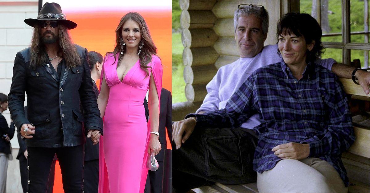 Ghislaine Maxwell's resurfaced party photo has renewed Billy Ray Cyrus' concerns about Elizabeth Hurley's past.