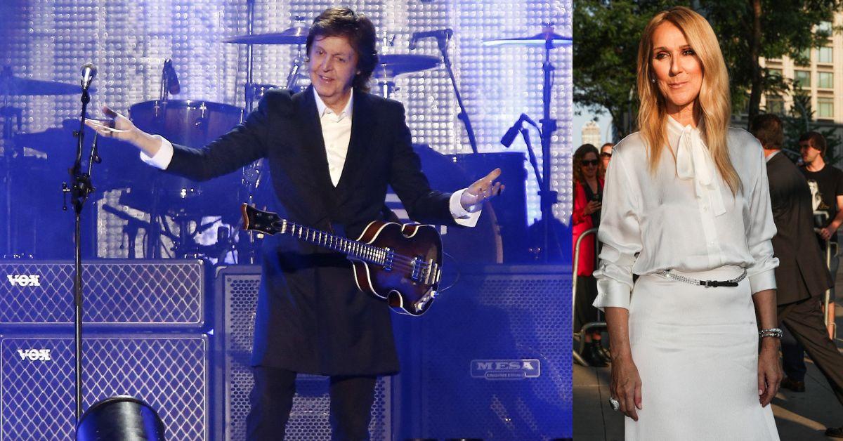 Paul McCartney's Las Vegas concert marked Celine Dion's rare public outing with her sons.