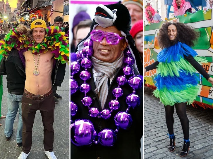 Stars Party For Mardi Gras