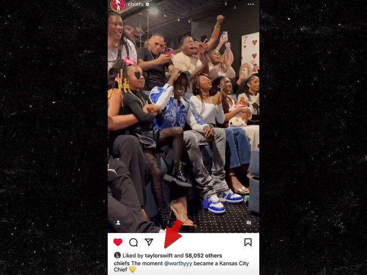 d5db242cd00c46adba820e44e4bafe72_md travis kelce taylor swift xavier worthy instagram like