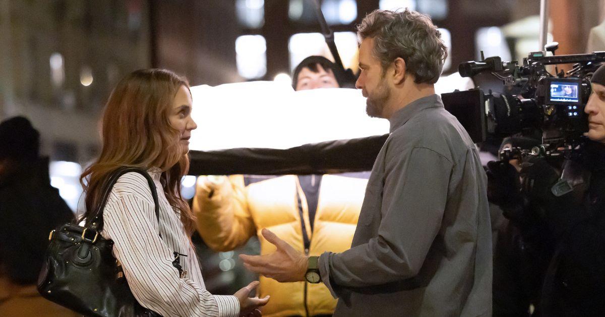 Joshua Jackson stars opposite Katie Holmes in 'Happy Hours,' a film trilogy she is directing about childhood sweethearts reconnecting.