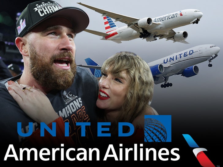 e38dbad38bc841299e8919608e5225ac_md taylor swift and travis kelce united american airlines