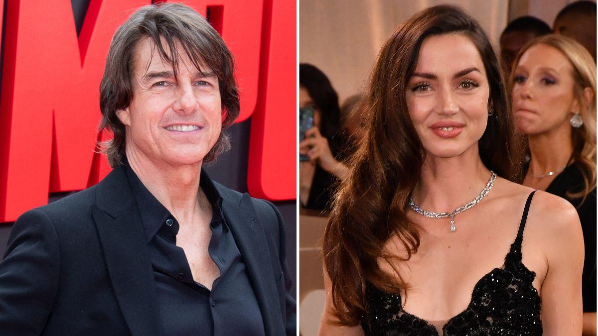 Split photo of Tom Cruise and Ana de Armas