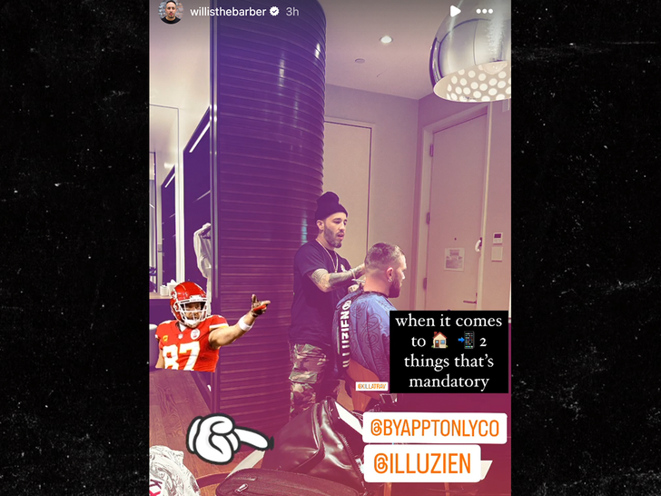 f2ba90f37bdb47068205104c41a688bb_md Willis orengo and travis kelce instagram story photo