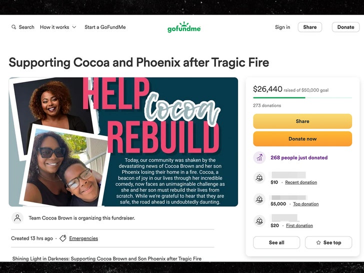 0219 cocoa and pheonix fire gofundme