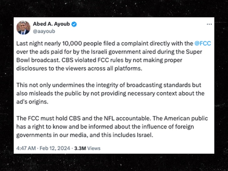 israel pro genocide ads superbowl