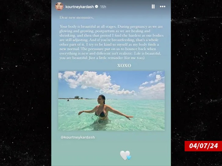 Kourtney Kardashian Instagram Post Swiped