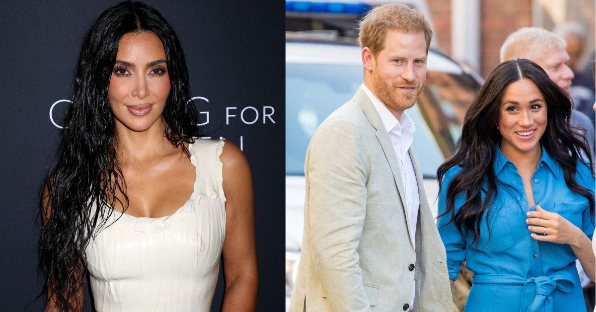 Kim Kardashian's circle reacted after Meghan Markle and Prince Harry's deleted party photos sparked backlash.