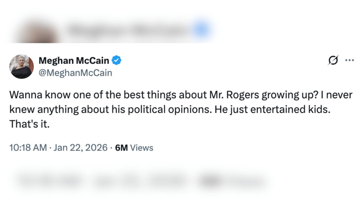 Photo of Meghan McCain's X post