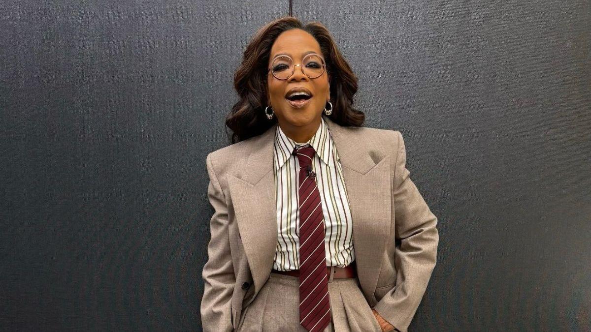 Oprah Winfrey on the set of the view.