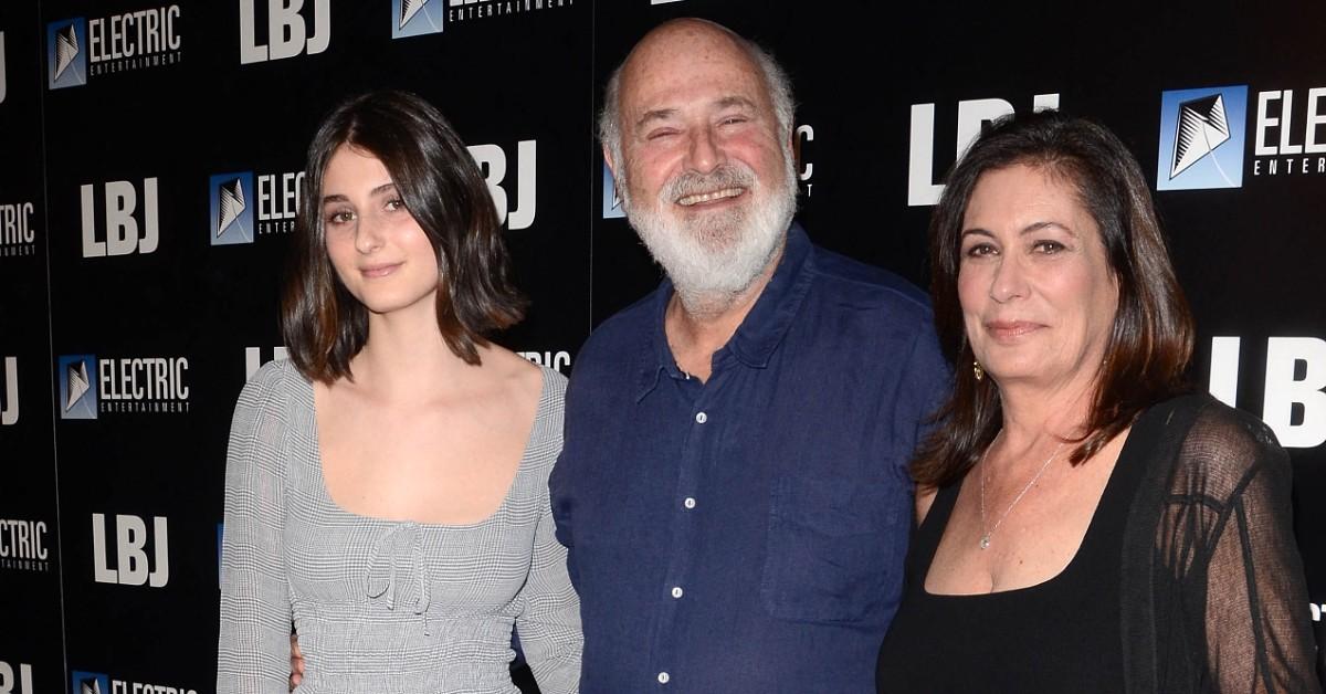 photo of rob reiner, romy reiner, michele singer.