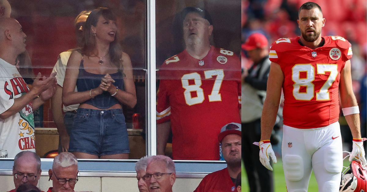 taylor swift hides arrowhead screen watch travis kelce