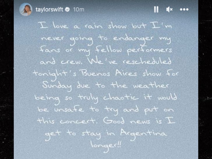 1110 taylor swift cancels show