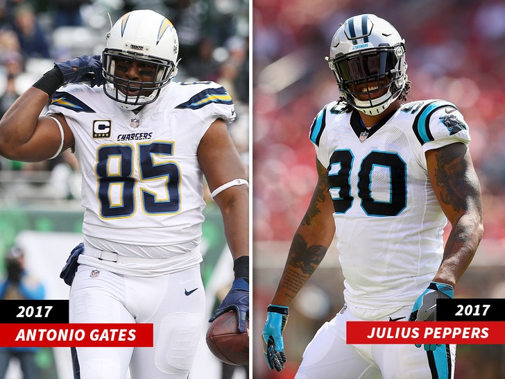Antonio Gates and Julius Peppers getty 2
