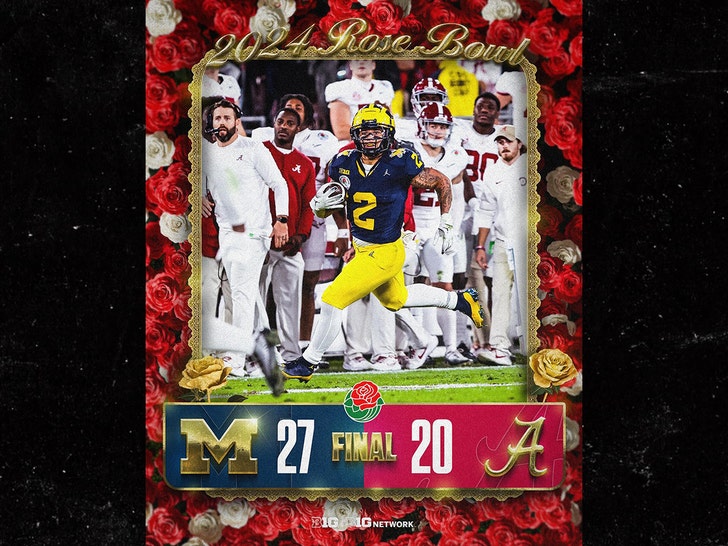 michigan alabama 2024 rose bowl promo