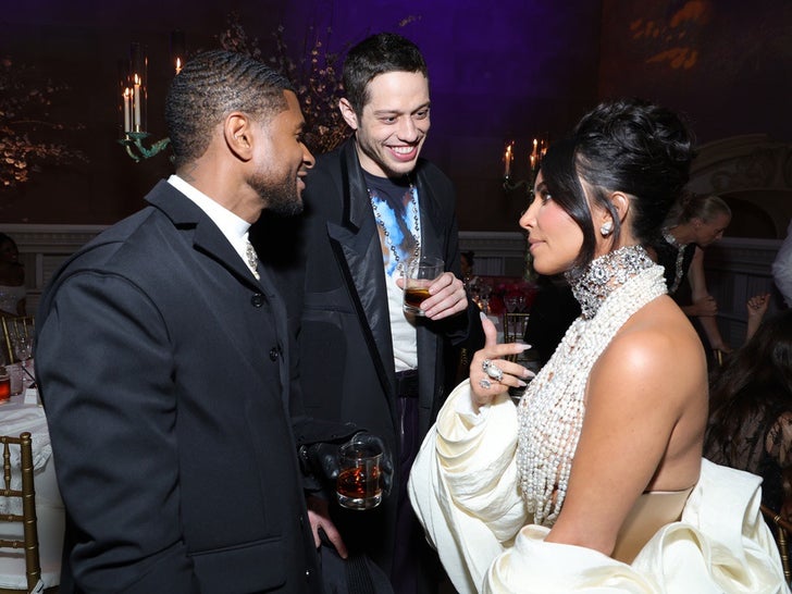 Usher, Pete Davidson and Kim Kardashian