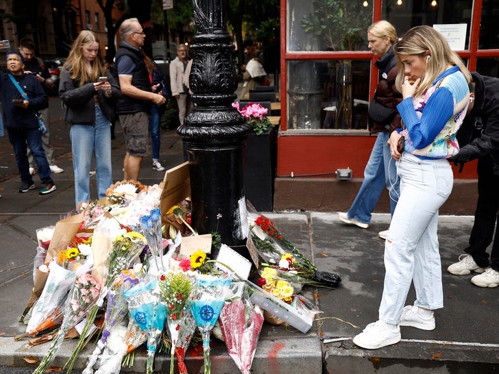 Matthew Perry Memorial Outside Of 'Friends' Apartment In NYC