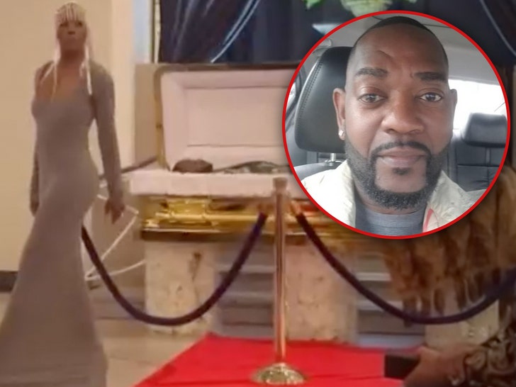 Vernest Moore and erica carrington casket runway insta 1