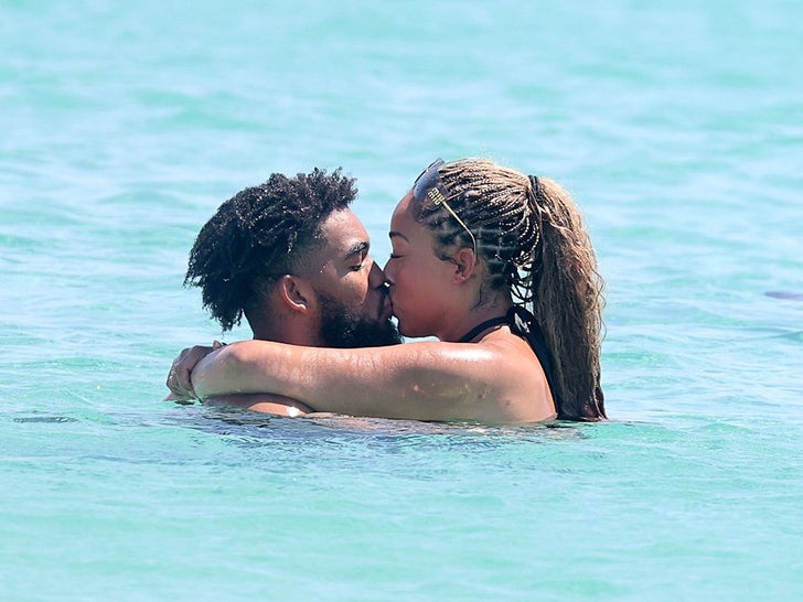Karl-Anthony Towns Kisses Jordyn Woods During Vacation With Paul George