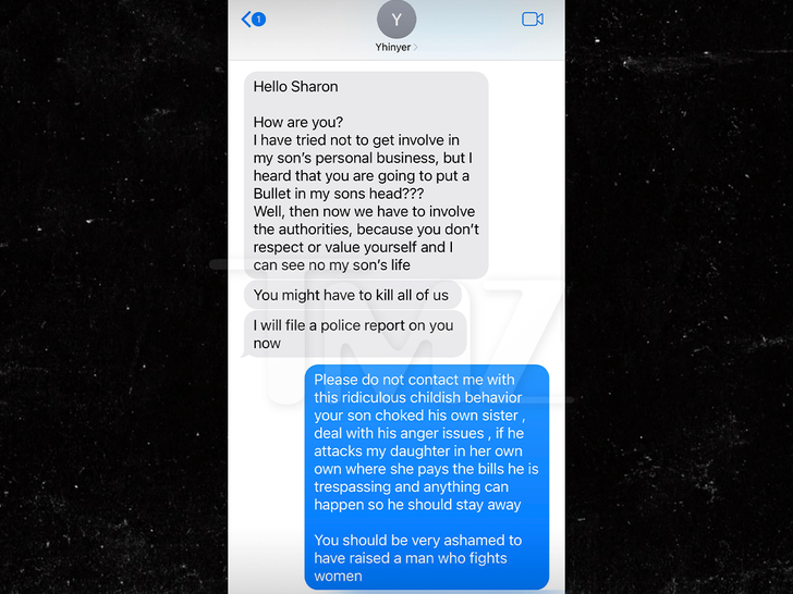 keke palmer mom sharon texts