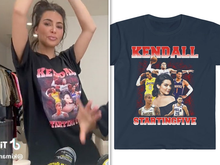 kim kardashian and north west kendall jenner starting five t shirt 2
