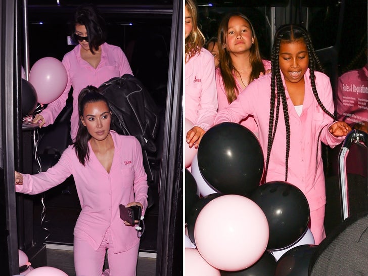 Kim K Celebrates North's Birthday with PJ Party