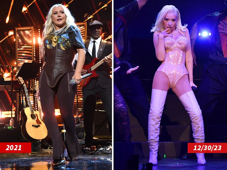 Christina Aguilera before and after weight loss