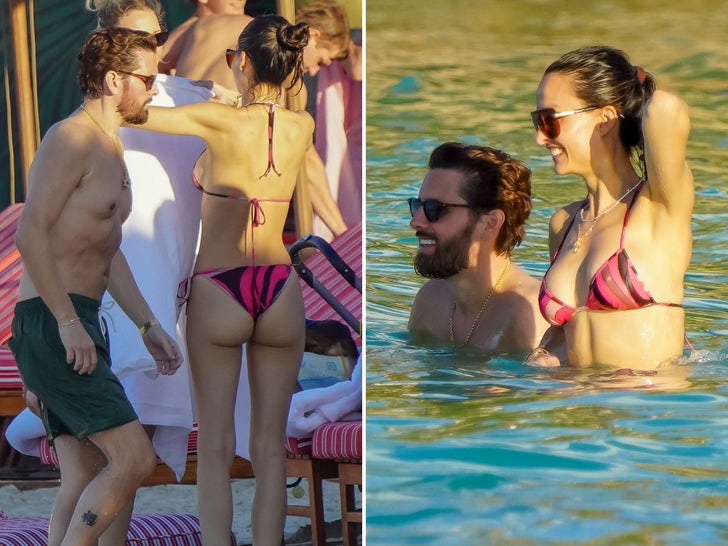 Scott Disick Hits The Beach With Ex Chloe Bartoli