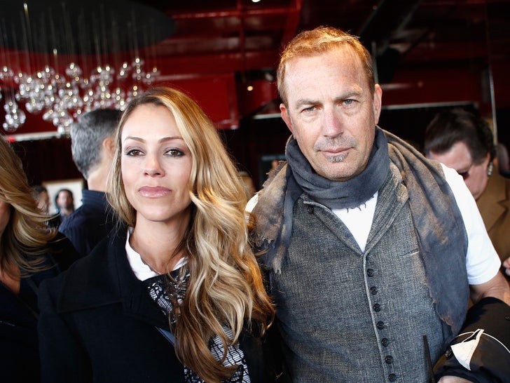 Kevin Costner and Christine Baumgartner -- Happier Times