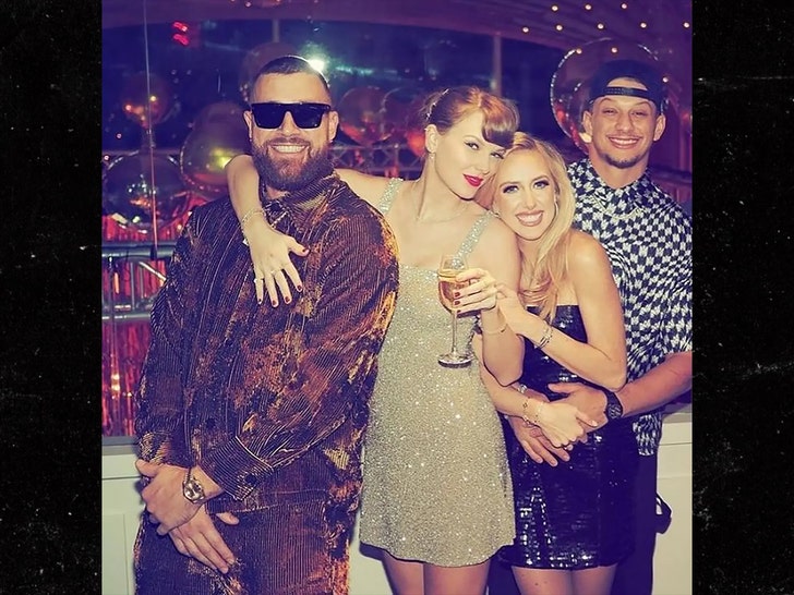 taylor swift travis kelce patrick mahomes and brittany mahomes new years eve