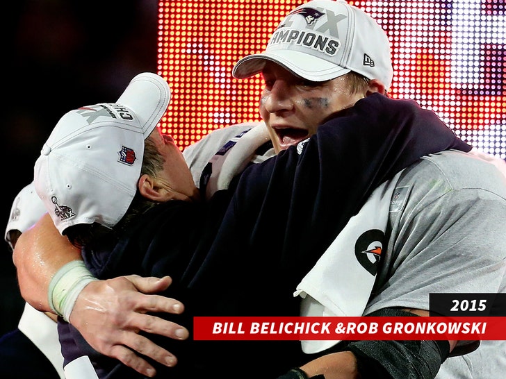 rob gronkowski with bill belichick