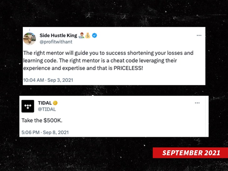 side hustle king and tidal twitter 1