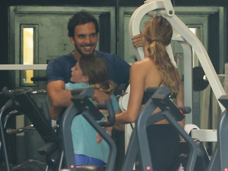 Joaquim Valente Embraces Tom Brady And Gisele's Daughter At Workout
