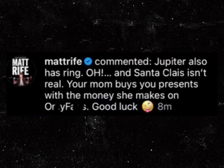 matt rife comment