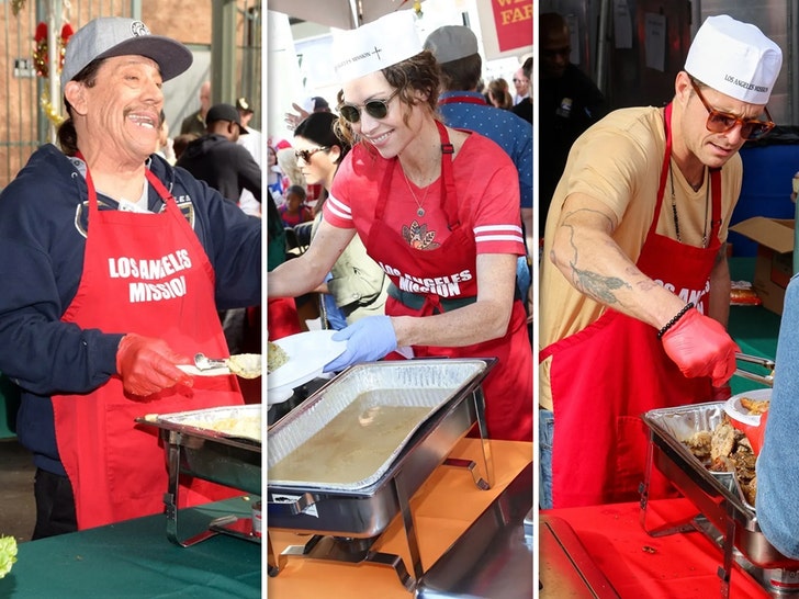 Stars Volunteering at the Los Angeles Mission